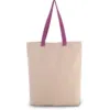 Sac shopping à soufflet avec poignées contrastées