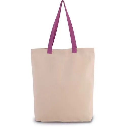 Sac shopping à soufflet avec poignées contrastées