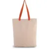 Sac shopping à soufflet avec poignées contrastées