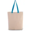 Sac shopping à soufflet avec poignées contrastées