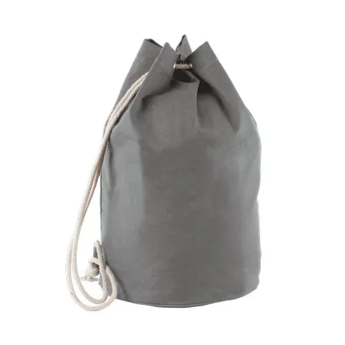Sac marin en coton avec cordon gris 1 Sac marin en coton avec cordon