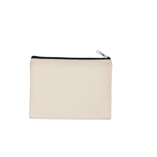 Pochette en coton canvas – modèle moyen noir 1 Pochette en coton canvas - modèle moyen
