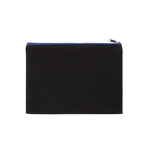 Pochette en coton canvas – grand modèle bleu royal 1 Pochette en coton canvas - grand modèle