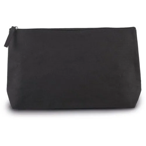 Trousse de toilette en coton noir 1 Trousse de toilette en coton