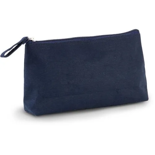 Trousse de toilette en coton bleu marine profond 2 Trousse de toilette en coton
