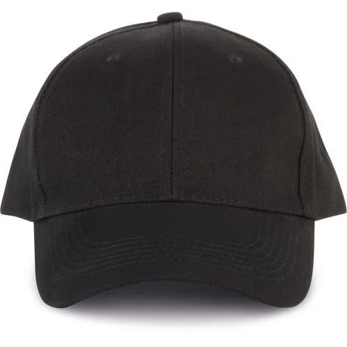 Casquette 6 panneaux en coton bio noir 1 Casquette 6 panneaux en coton bio