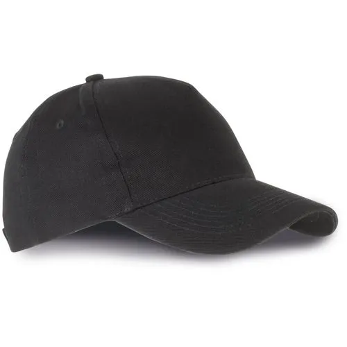 Casquette 5 panneaux en coton bio noir 2 Casquette 5 panneaux en coton bio