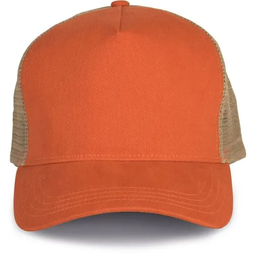 Casquette trucker – 5 panneaux k-up beige 260 g/m² coton taille unique 1 Casquette trucker - 5 panneaux