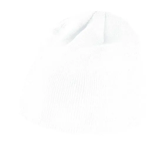 Bonnet tricoté blanc 1 Bonnet tricoté