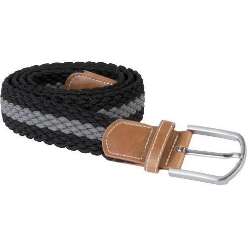 Ceinture tressée élastiquée gris moyen 1 Ceinture tressée élastiquée