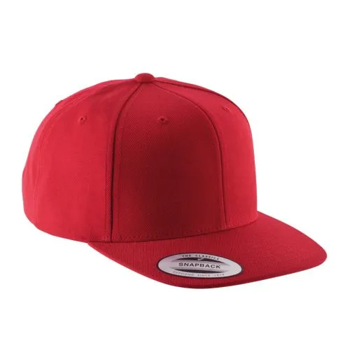Casquette visière plate – 6 panneaux rouge 1 Casquette visière plate - 6 panneaux