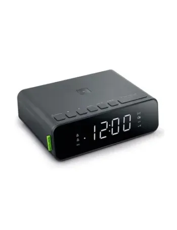 M-175 | Muse Radio-réveil FM double chargeur de téléphone sans fil 5W