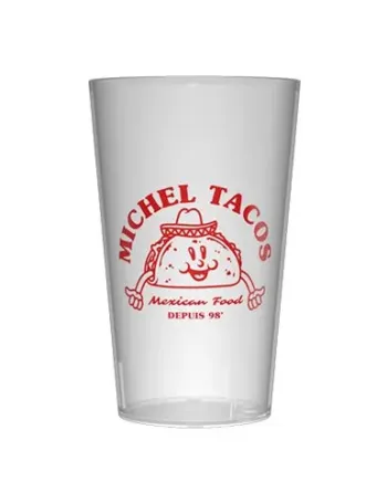 Gobelet réutilisable personnalisé 12cl - Sérigraphie 1 couleur