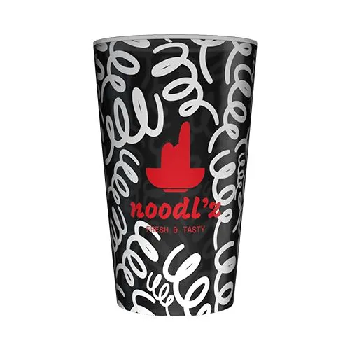 Gobelet réutilisable personnalisé 25cl noir - Quadrichromie