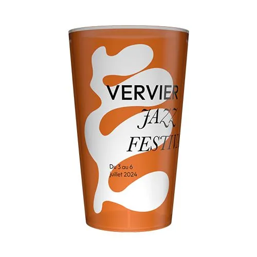 Gobelet réutilisable personnalisé 25cl noir – Quadrichromie orange 1 Gobelet réutilisable personnalisé 25cl - Quadrichromie