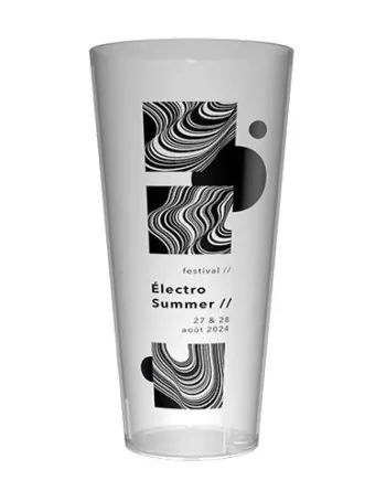 Gobelet réutilisable personnalisé 40cl - Sérigraphie 1 couleur