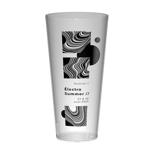 Gobelet réutilisable personnalisé 40cl - Sérigraphie 1 couleur