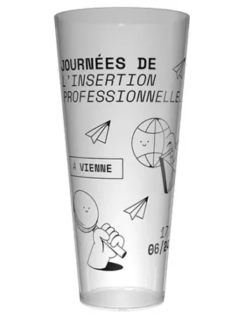 Gobelet réutilisable personnalisé 50cl - Sérigraphie 1 couleur