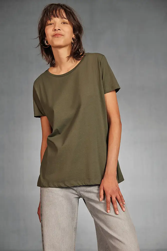 Teeshirt femme col rond