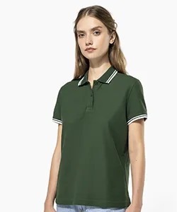 Polo à liserés personnalisé à broder avec votre logo