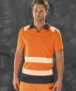 Polo haute visibilité personnalisé à broder avec votre logo