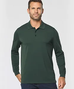 Polo manches longues personnalisé à broder avec votre logo