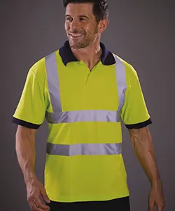 Polo haute visibilité personnalisé à broder avec votre logo