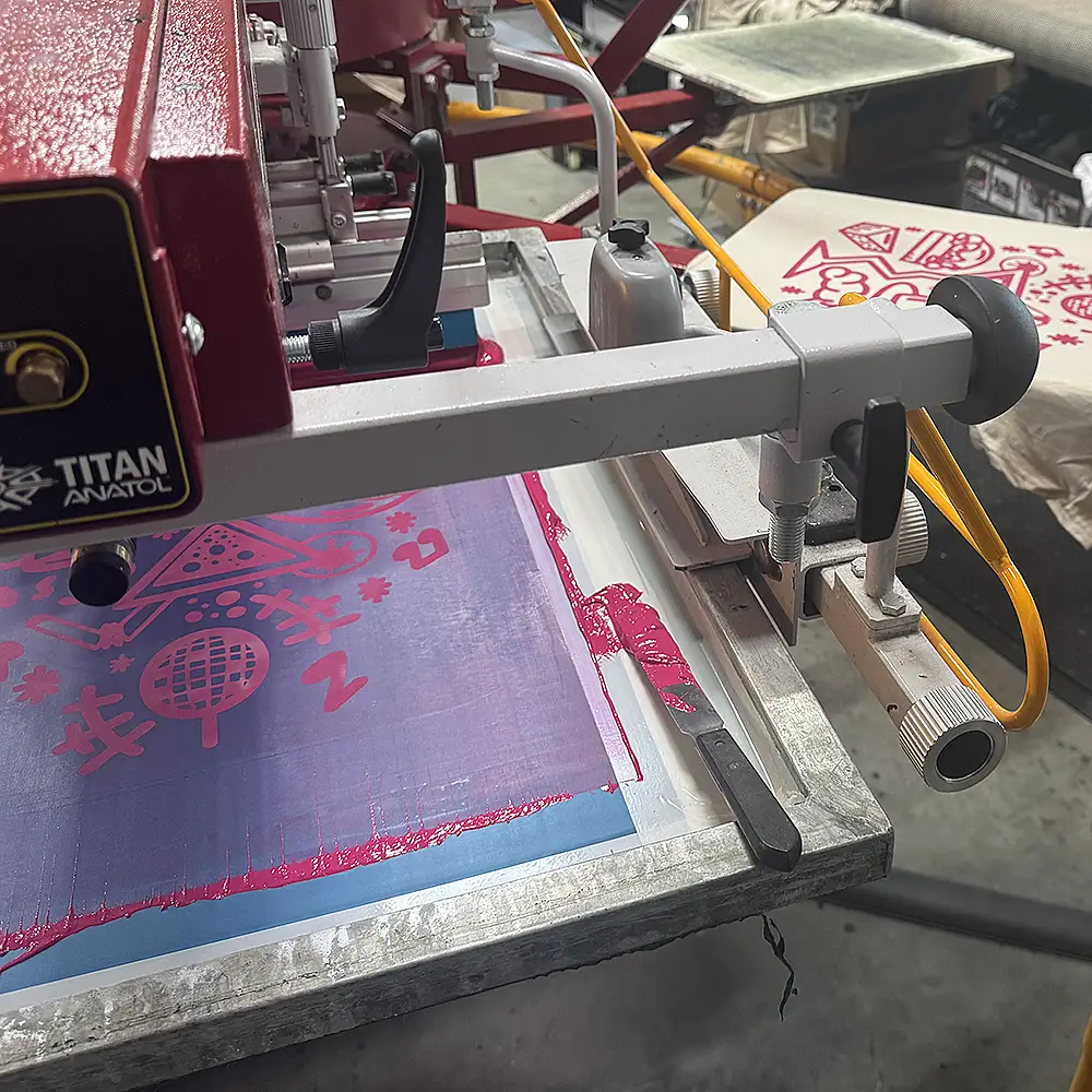 Impression sérigraphie sur carrousel automatique Anatol