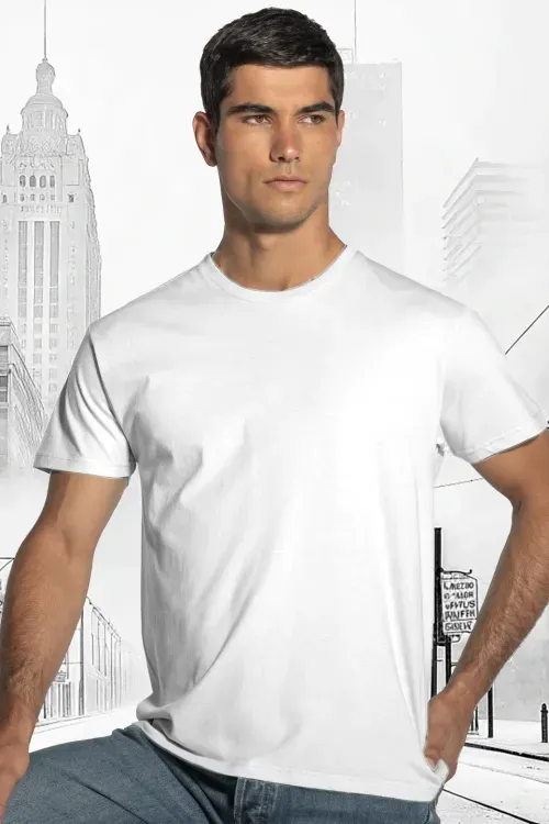 T-shirt blanc Le Premium 190 g imprimé en 24 h par HOP Textile