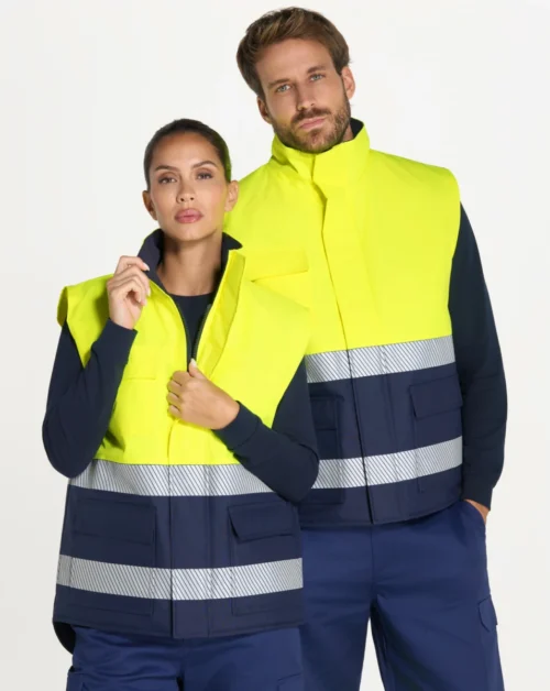Bodywarmer matelassé haute visibilité unisexe JHK HV11U01