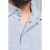 Polo col boutons pression manches courtes homme