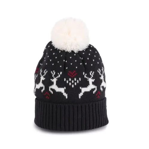 Bonnet de Noël motifs rennes 6 Bonnet de Noël motifs rennes
