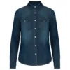 Chemise denim manches longues femme