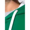 Sweat-shirt zippé capuche contrastée