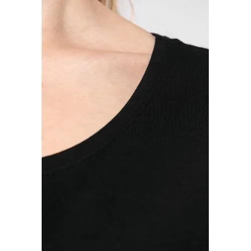 T-shirt col bateau manches courtes femme