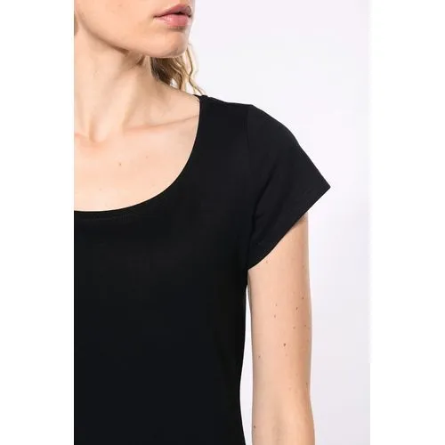 T-shirt col bateau manches courtes femme