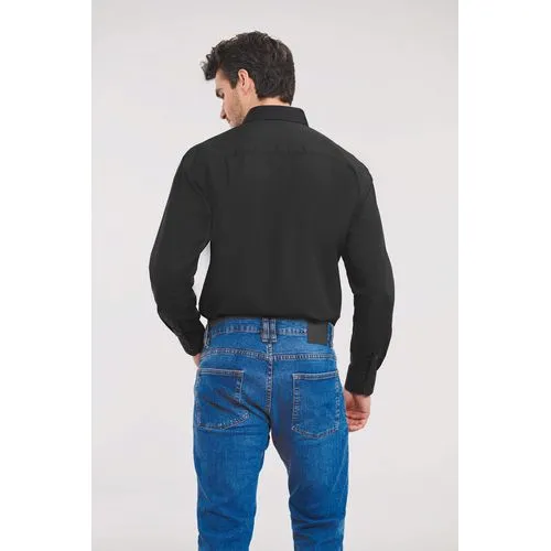 Chemise homme popeline polycoton manches longues