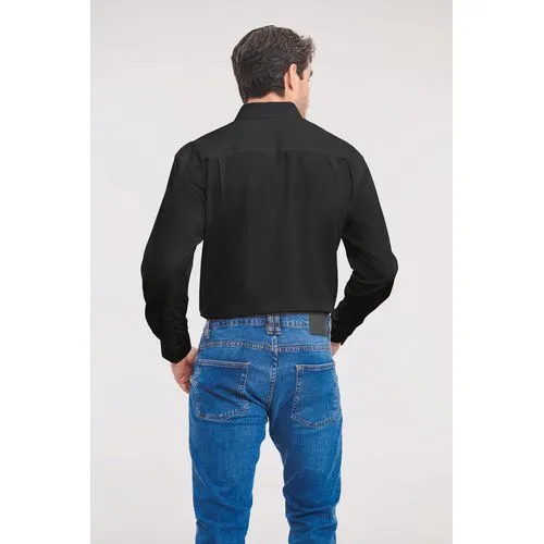 Chemise homme popeline pur coton manches longues