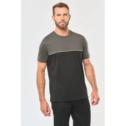 T-shirt bicolore écoresponsable manches courtes unisexe