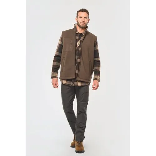 Bodywarmer polaire avec intérieur sherpa unisexe