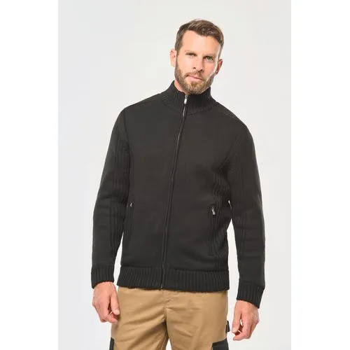 Cardigan doublé polaire homme