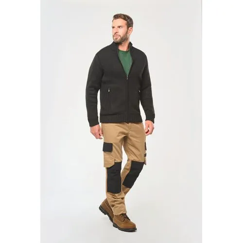 Cardigan doublé polaire homme