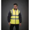 Veste matelassée haute visibilité avec manches détachables