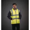 Veste matelassée haute visibilité avec manches détachables