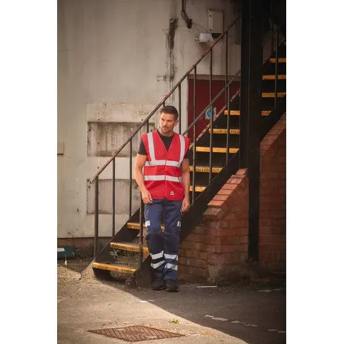 Gilet haute visibilité à maille ajourée recyclée