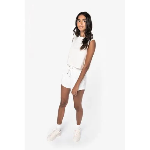 T-shirt écoresponsable  crop sans manche femme