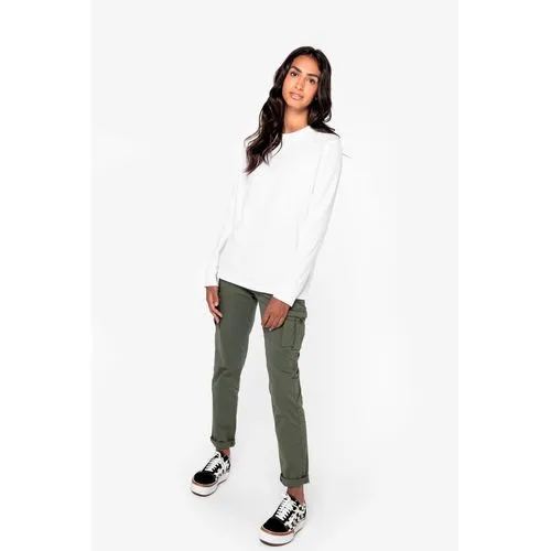 Pantalon cargo écoresponsable délavé femme