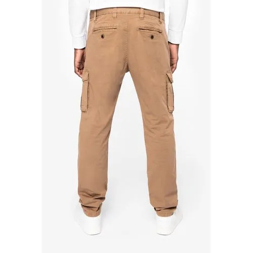 Pantalon cargo écoresponsable délavé homme