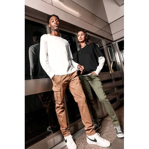 Pantalon cargo écoresponsable délavé homme