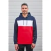Sweat-shirt tricolore à capuche unisexe